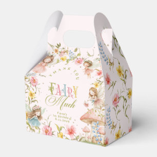 Fairy First Birthday Enchanted Garden Thank you Favour Box