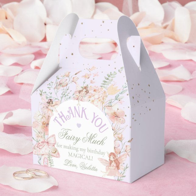 Fairy First Birthday Enchanted garden Whimsical Favour Box (Wedding)