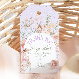 Fairy First Birthday Enchanted garden Whimsical Gift Tags