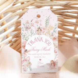 Fairy First Birthday Enchanted garden Whimsical Gift Tags