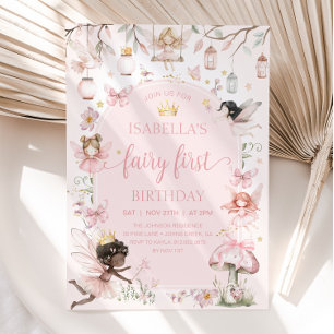 FAIRY FIRST BIRTHDAY Fairy Garden Birthday Party Invitation