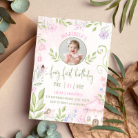 Fairy First Birthday Forest Mushroom Photo