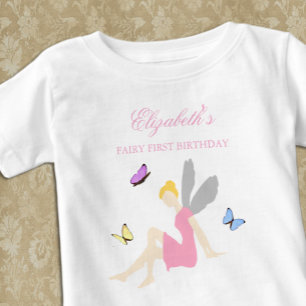 Fairy First Birthday Girl Baby T-Shirt
