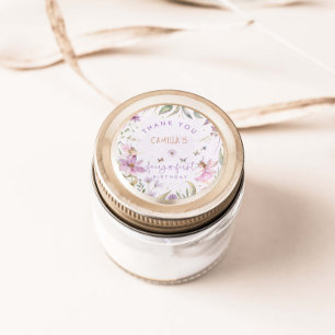 Fairy First Birthday Girl Classic Round Sticker