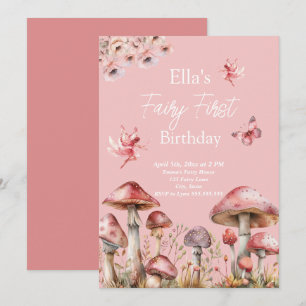 Fairy First Birthday Invitation