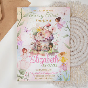 Fairy First Birthday Invitation