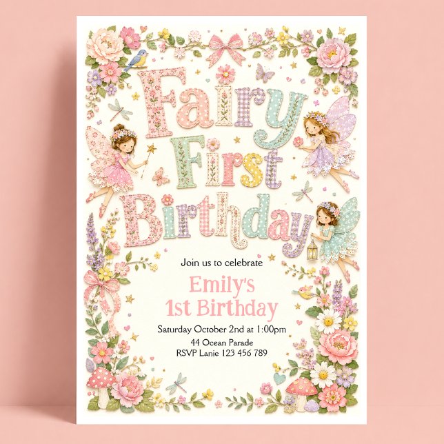 Fairy First Birthday Invitation (Creator Uploaded)