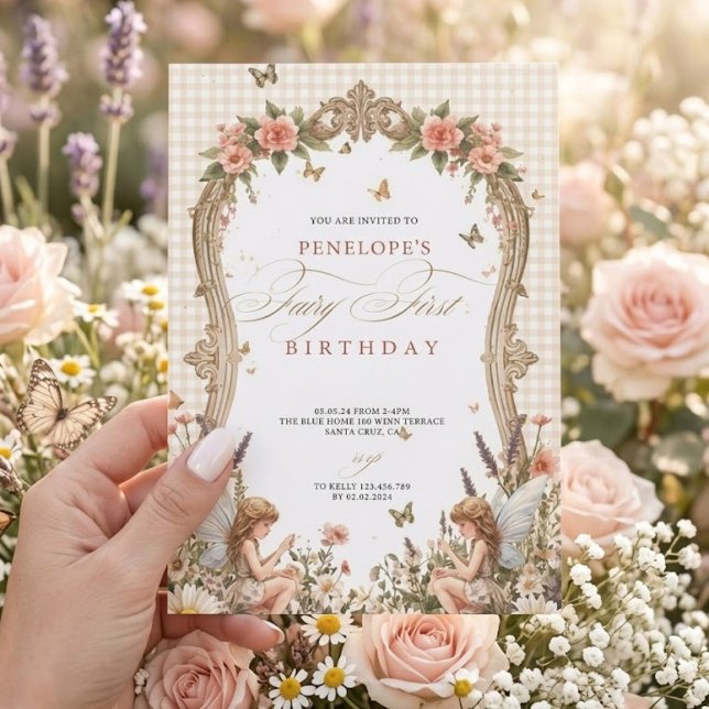 Fairy First Birthday Invitation | Whimsical Garden (Creator Uploaded)