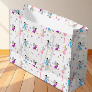 Fairy First Birthday Large Gift Bag