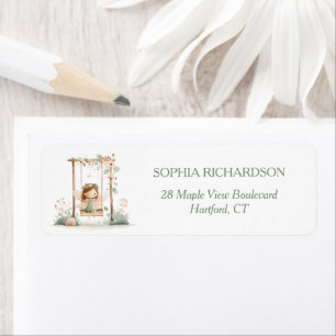 Fairy First Birthday Party Return Address Label