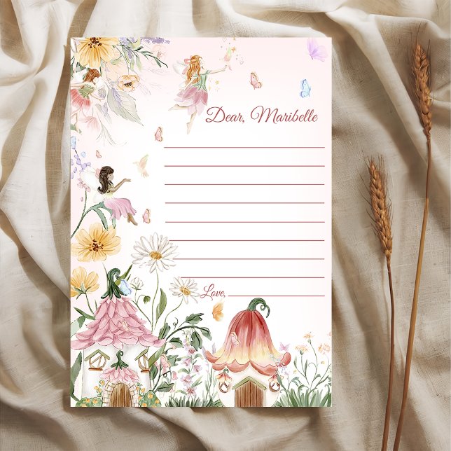 Fairy First Birthday Time Capsule Note Card (Creator Uploaded)