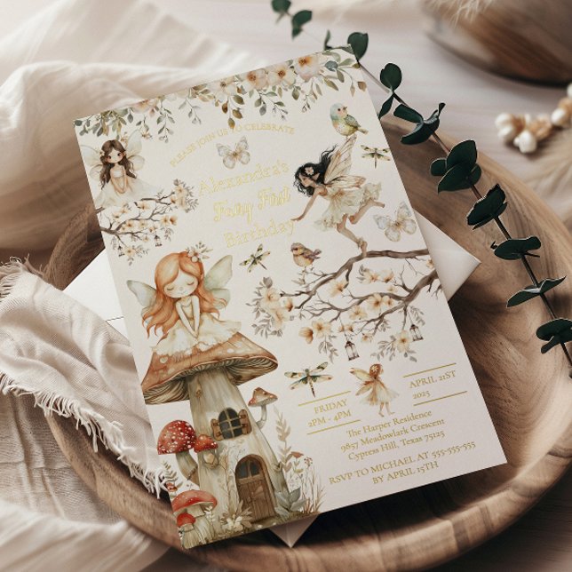 Fairy First Birthday Woodland Floral (Creator Uploaded)