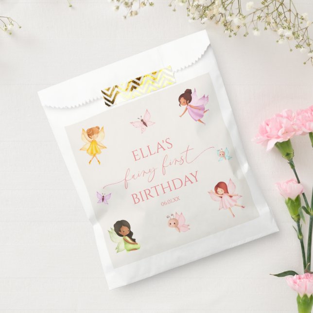 Fairy First Enchanted Fairies 1st Birthday Party Favour Bags (Sealed)