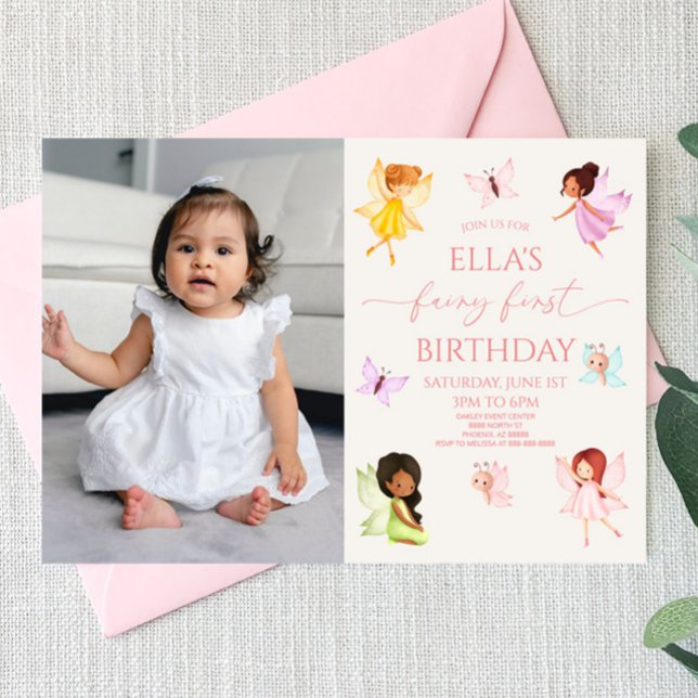 Fairy First Enchanted Fairies 1st Birthday Party Invitation (Creator Uploaded)