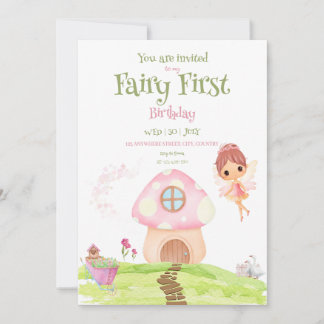 Fairy First Fairyland & Garden Birthday Invitation