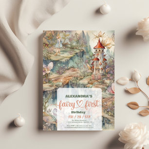 Fairy First Girl's 1st Birthday Invitation