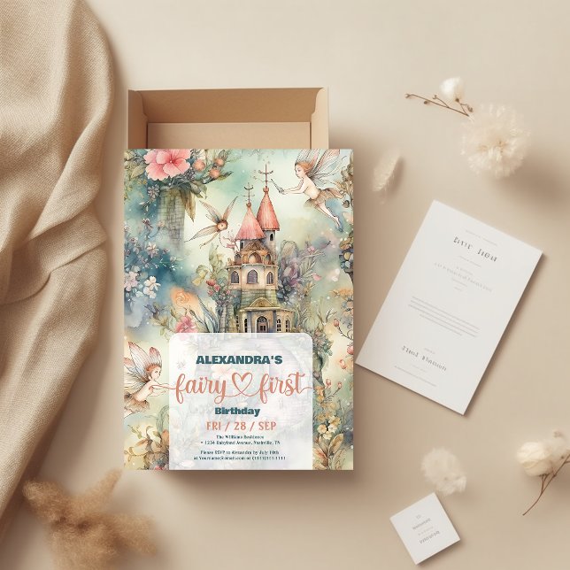 Fairy First Girl's 1st Birthday Invitation (Creator Uploaded)