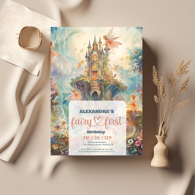Fairy First Girl's 1st Birthday Invitation (Creator Uploaded)
