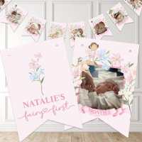 Fairy First Girl's 1st Birthday Party Custom Photo