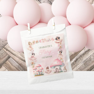 Fairy First Mushroom House Pink Birthday Favour Bags