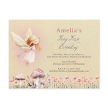 Fairy First Theme Girl's 1st Birthday Party Custom