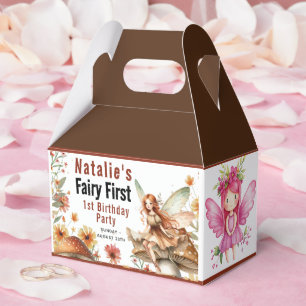 Fairy First Theme Girl's 1st Birthday Party Favour Box