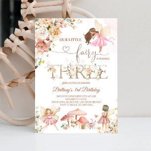 Fairy Floral Butterfly Magical Birthday Invitation