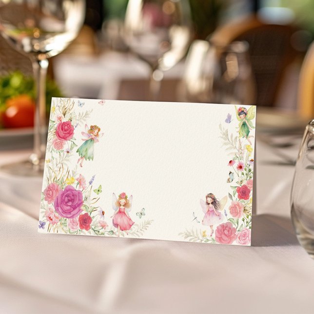 Fairy Floral Food Tent Place Card (Creator Uploaded)