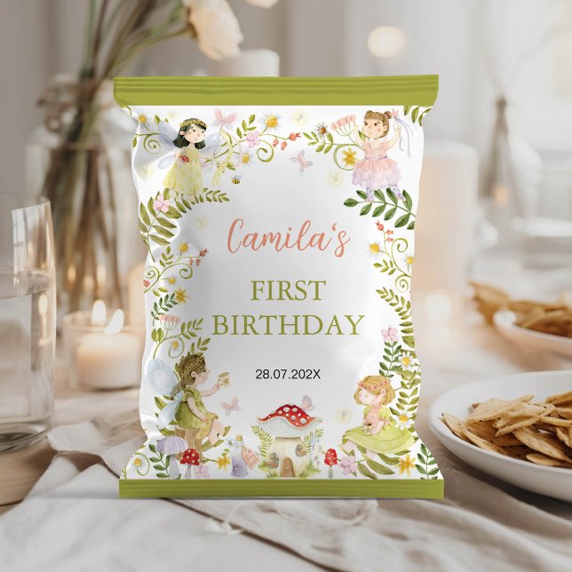 Fairy Floral Garden Birthday Chip Bag Wrapper (Creator Uploaded)