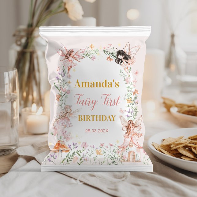 Fairy Floral Garden Birthday Chip Bag Wrapper (Creator Uploaded)