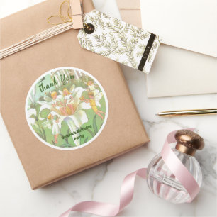 Fairy Floral Garden Enchanted Forest Girl Birthday Classic Round Sticker