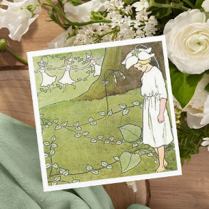Fairy Floral Garden Enchanted Forest Girl Birthday Napkin
