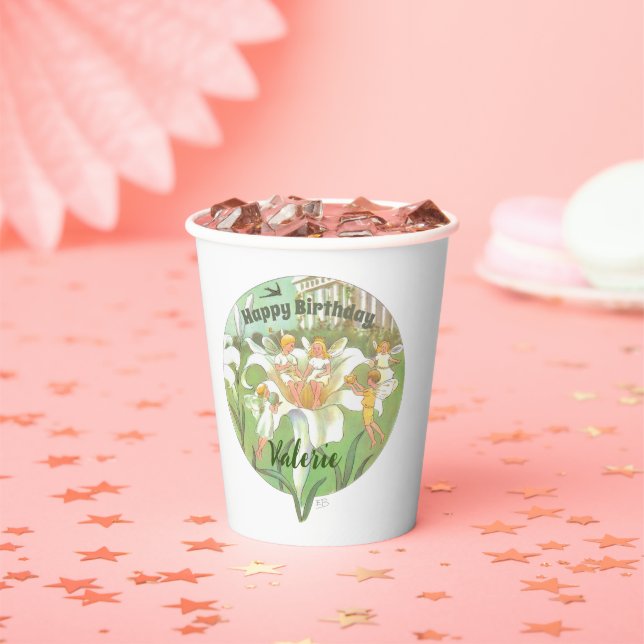 Fairy Floral Garden Enchanted Forest Girl Birthday Paper Cups (Insitu)