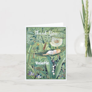 Fairy Floral Garden Enchanted Forest Girl Birthday Thank You Card