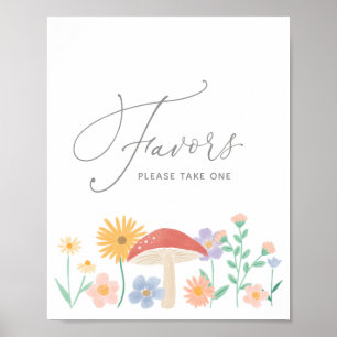 Fairy Floral Girl Birthday Party Favours Sign
