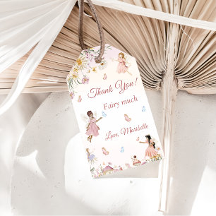 Fairy Floral Girl Birthday Party Gift Tags