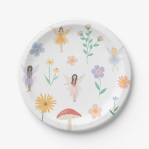 Fairy Floral Girl Birthday Party Paper Plate