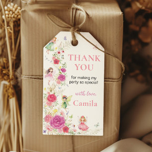 Fairy Floral Party Thank You Favour Tag