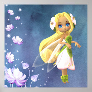 Fairy Floral Poster