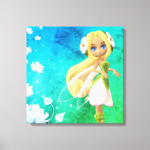 Fairy Floral Wall Art Canvas Print