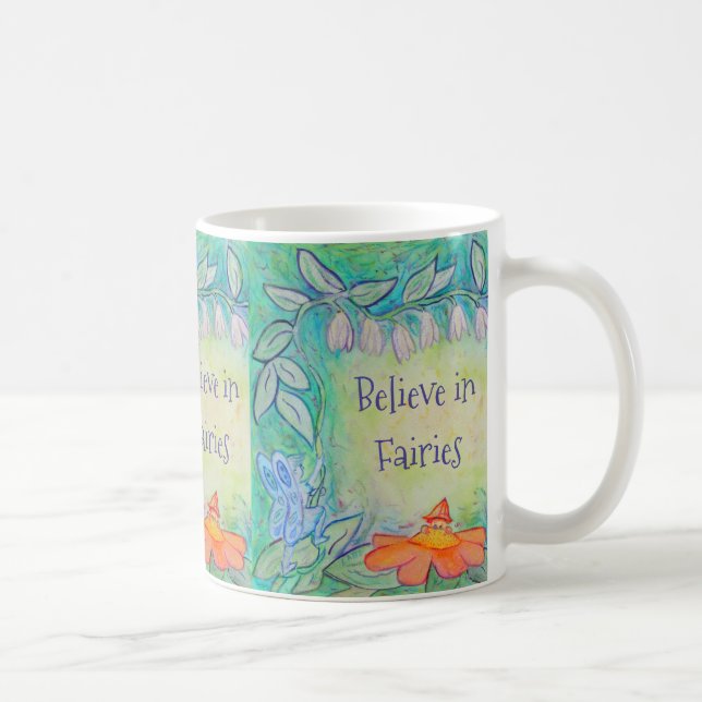 Fairy Flower Garden Art Custom Coffee Mug (Right)