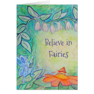 Fairy Flower Garden Custom Greeting Cards
