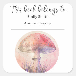 Fairy fly agaric - book belongs to square sticker