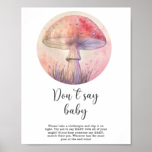 Fairy fly agaric - Don't say baby  Poster