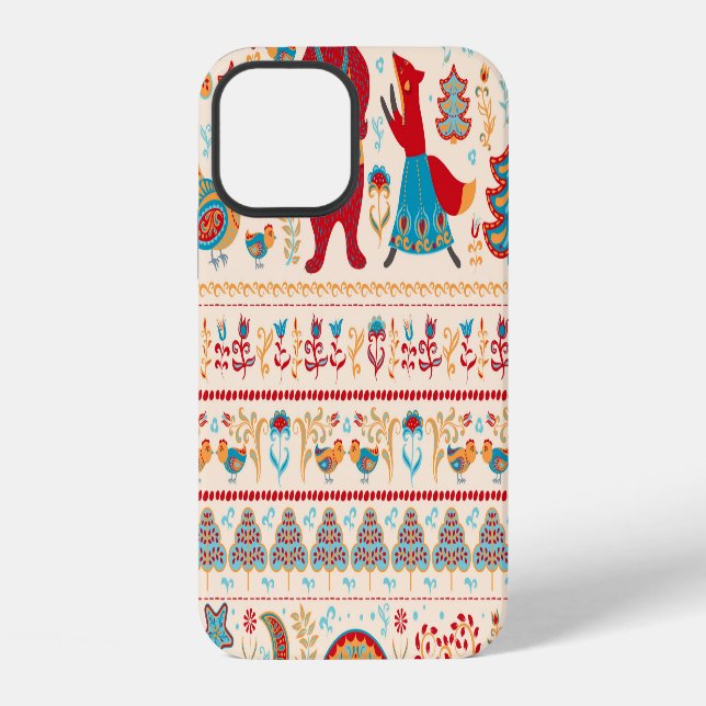 Fairy Forest Animals: Beige Background iPhone Case (Back)