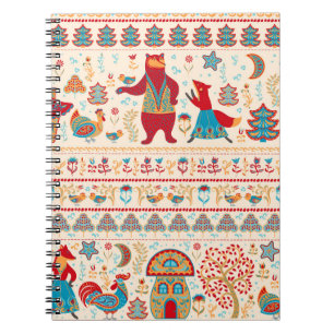 Fairy Forest Animals: Beige Background Notebook