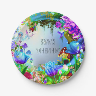 Fairy Forest Enchanted Magical Birthday Party Paper Plate