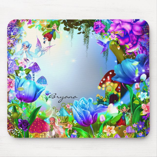 Fairy Forest Enchanted Magical Computer Mouse Mat (Front)