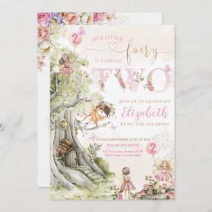 Fairy Forest Girl Birthday Invitation