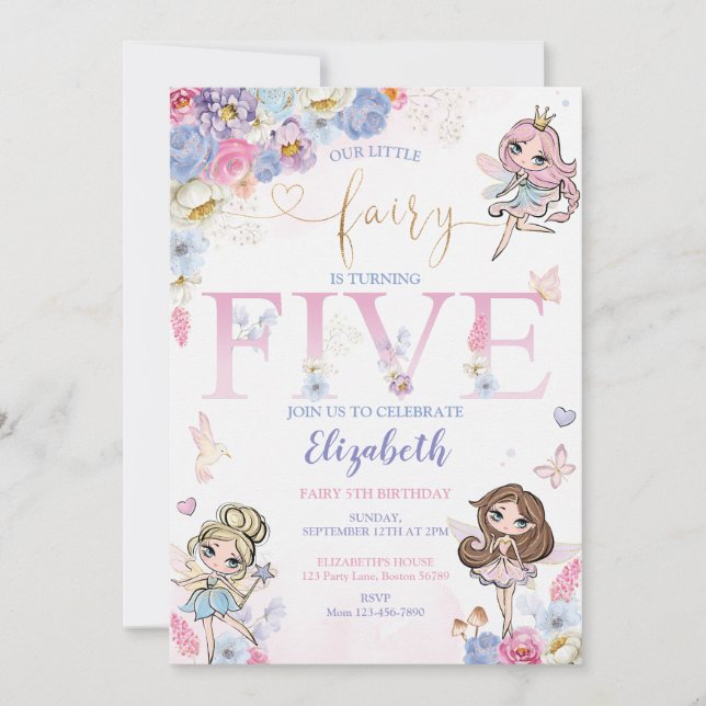 Fairy Forest Girl Birthday Magical Invitation (Front)